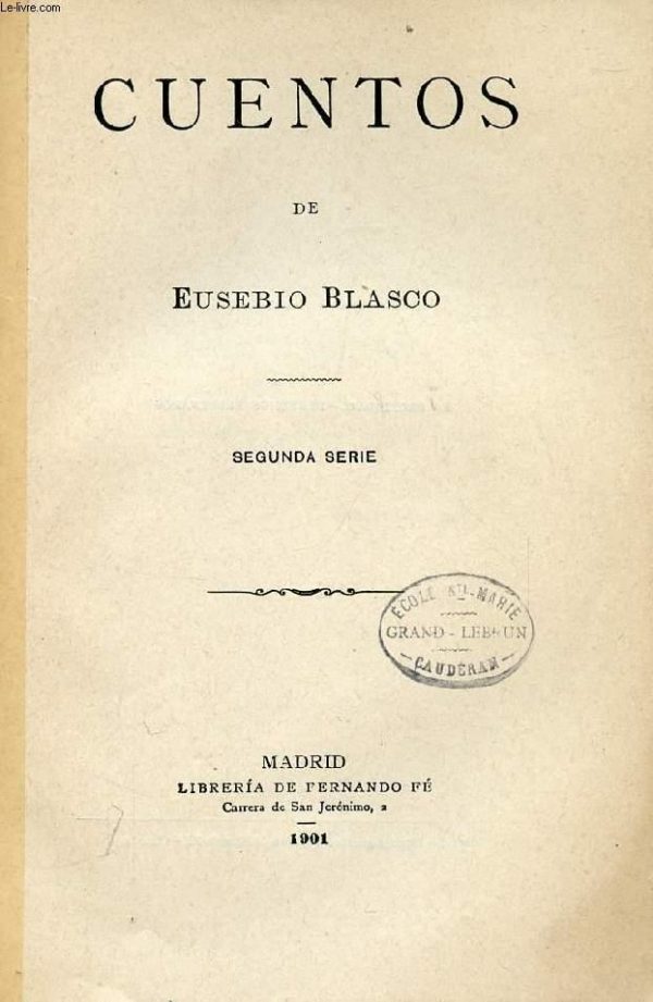 E BLASCO CUENTOS 1899