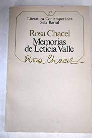 R CHACEL Memorias de Leticia Valle Seix Barral