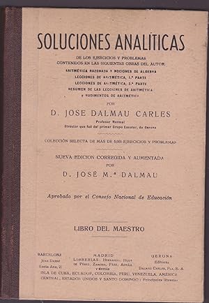 Soluciones analíticas José Dalmau Carles