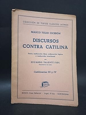 MARCO TULIO CICERON Discursos contra Catilina. catilinarias III y IV