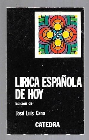 Lírica española de hoy ed cátedra