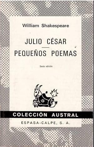 W Shakespeare Julio César Pequeños poemas Austral 1978 8423908283